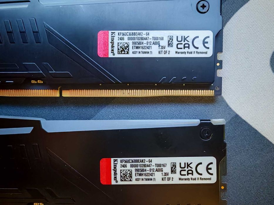 Рам памет Kingston FURY Beast Black RGB 64GB (2x32GB) DDR5 6000MHz