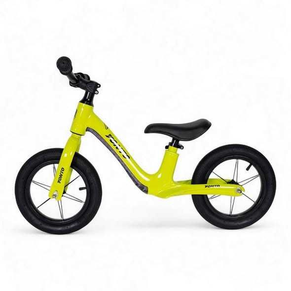 Детско баланс колело с ЛЕД осветление- зелено - розово - 12 цола