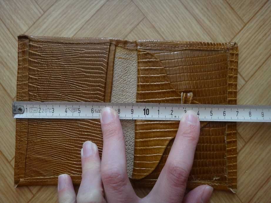 Антика - нов кожен портфейл/портмоне, соц, ретро, винтидж, старинен