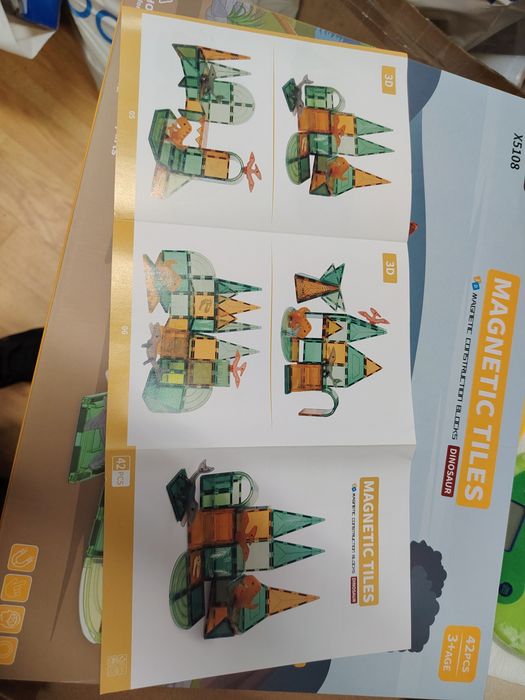 Joc construcție parc cu animalule, piese magnetice,