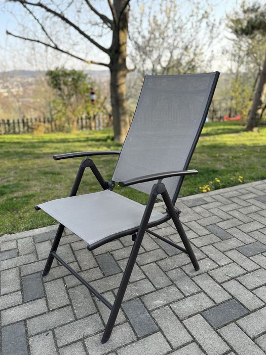 Vand 4 scaune grădina pliabile cu spătar rabatabil