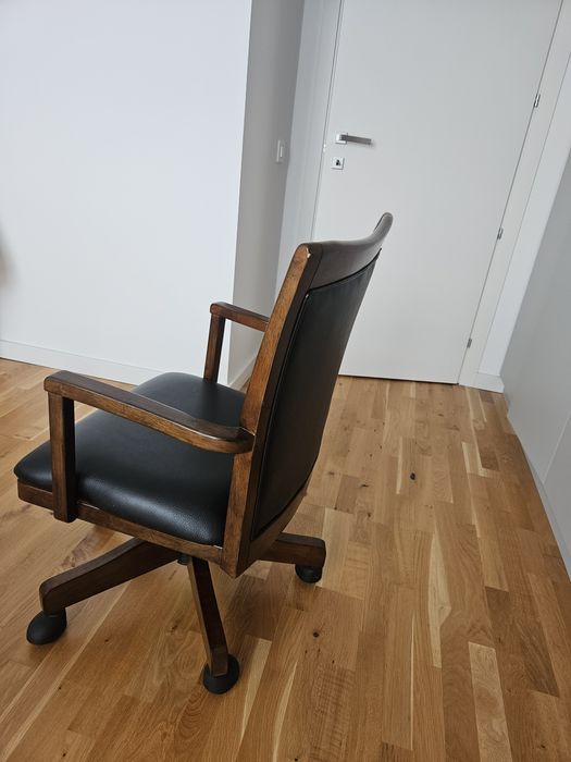 Scaun rotativ piele naturala