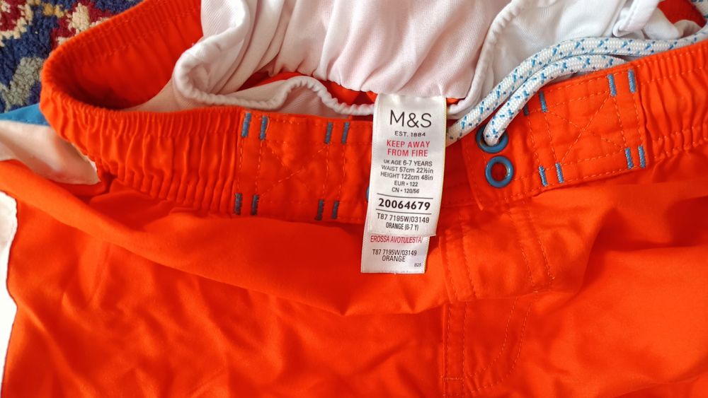 Set 2 sorturi baie H&M si  M&S, copii 6-7 ani , 122 cm