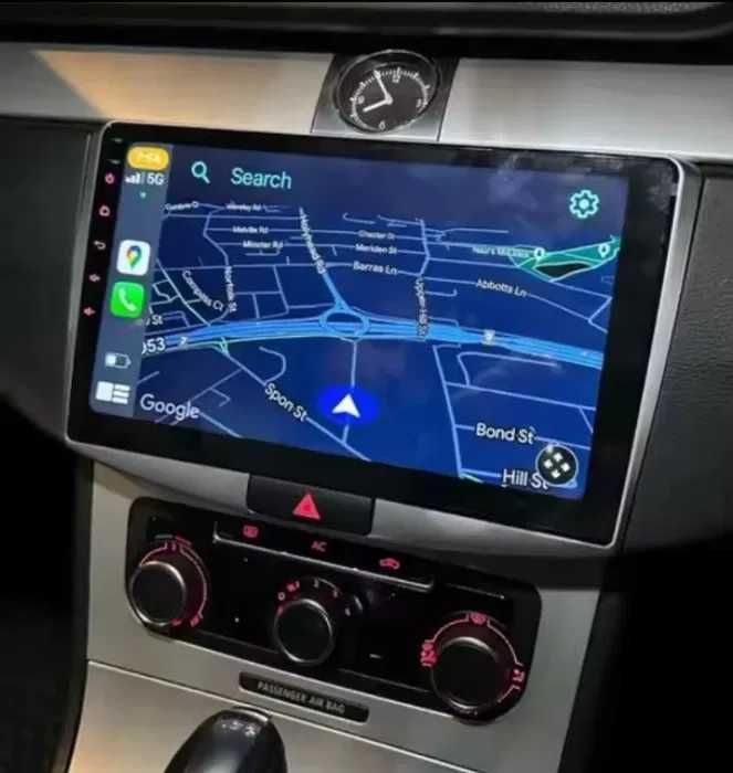 1-8GB Navigatie 10" Android - VW Passat B6 B7 CC CARPLAY Qled WIFI