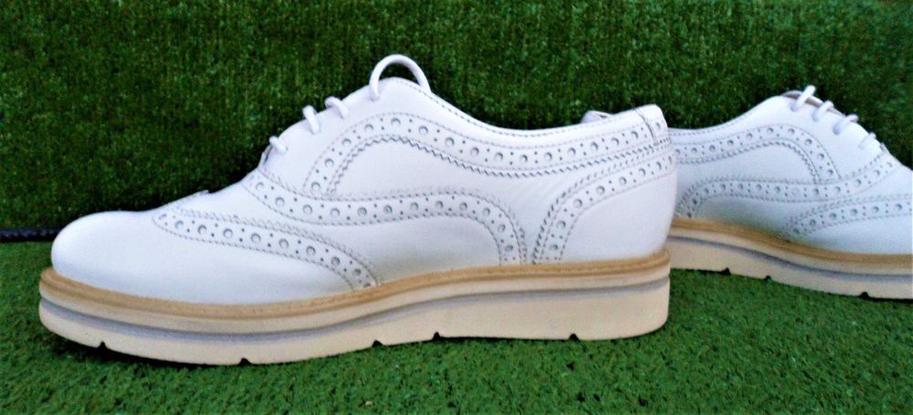 Pantofi dama Coty Noir oxford, din piele naturala, alb 37