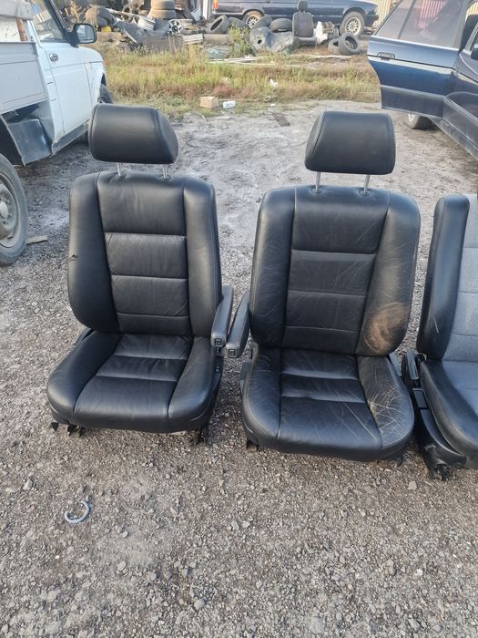 Сиденья Бмв е34 салон кожа велюр
