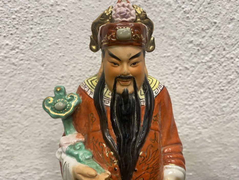 Голяма японска порцеланова фигура с позлата