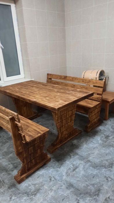 Комплекты столов со скамейками