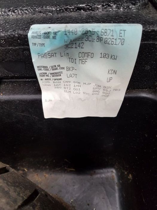 Cutie Viteze Manuala in 6 Trepte VW Passat CC 2.0TDI 2008 - 2012 Cod Piesa : KDN