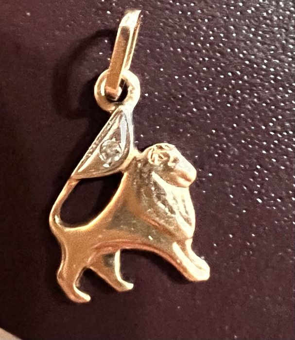 Золотой кулон лев 583 проба