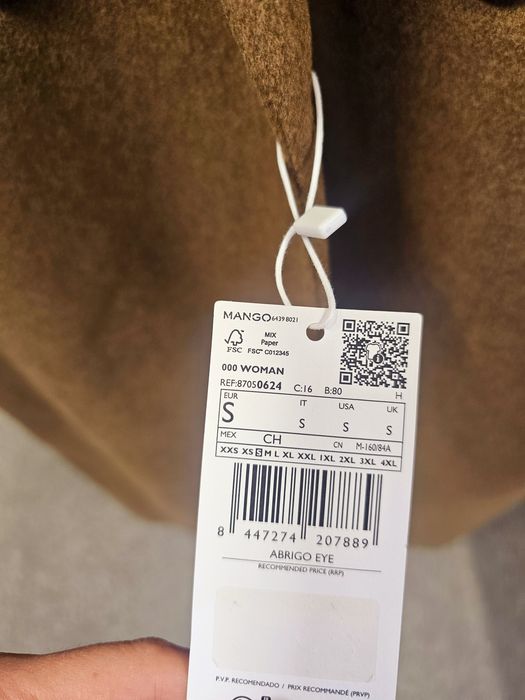 Зимно палто Mango - 42% вълна