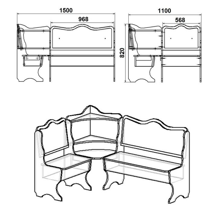 Нов! Кухненски ъгъл Компанит Дакар (светло ателие)