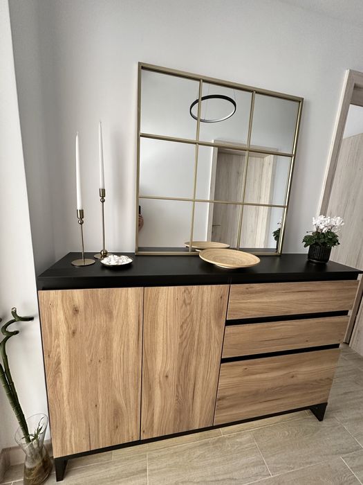 Oglinda Nucleos auriu 90x90