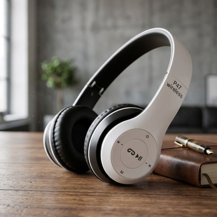 Безжични Bluetooth слушалки P47, Bluetooth 4.2+EDR, Вграден микрофон, MicroSD слот, MP3 плеър