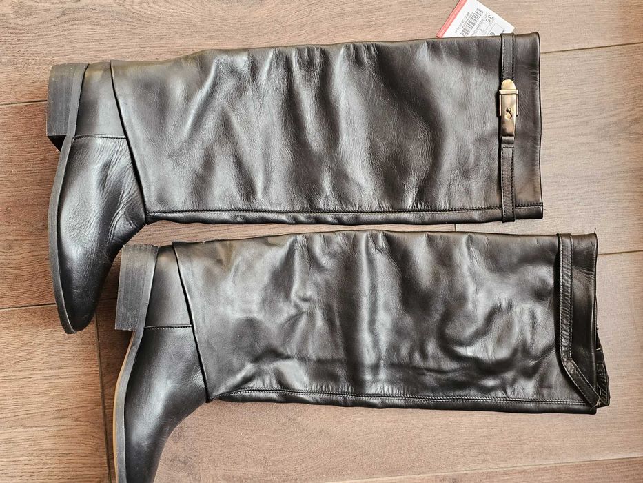 Кожени ботуши Zara  женски. Номер 36