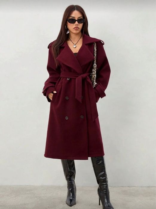 Бордо зимно палто