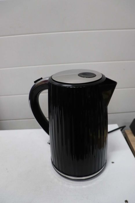 Кана Russell Hobbs Eden RHK2736BLK текстуриран дизайн, капак, отварящ се с натискане, основа въртяща се на 360° прозорец за вода с манометър 1,7 л
