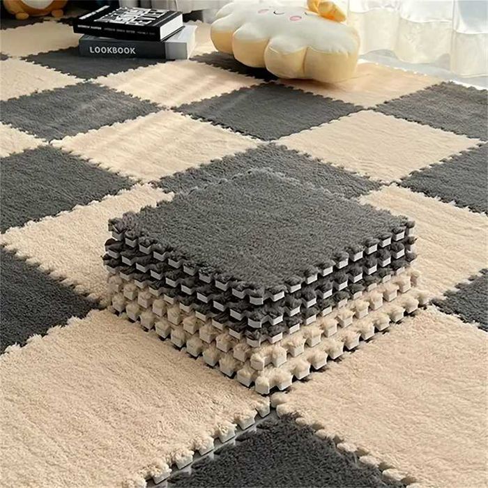 Комплект 12 броя Мек килим тип пъзел с размер 30х30 см, за детска стая