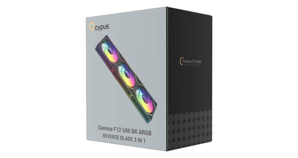 \ Вентиляторы для корпуса Ocypus Gamma F12 UNI ARGB 3IN1 Reverse Blade