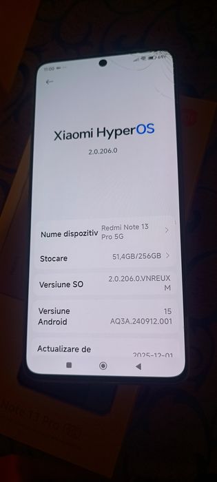 Redmi note 13 pro sticlă fisurată