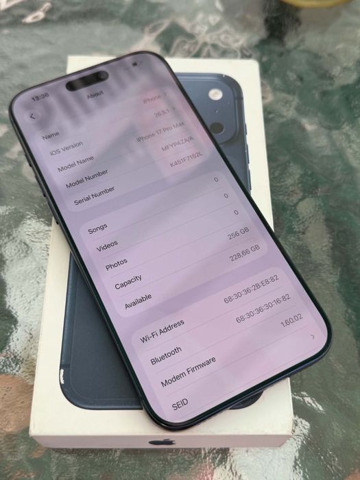iPhone 17 Pro Max Titanium Blue 256GB
