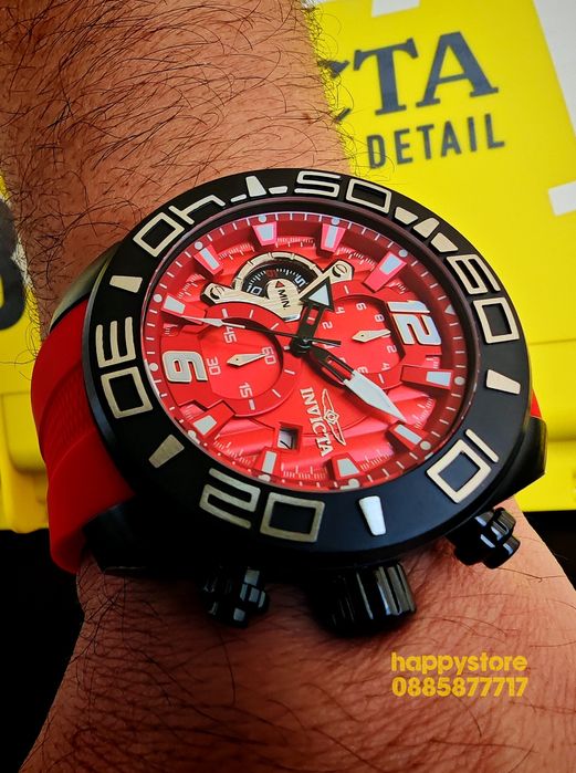 INVICTA Pro Diver Red 50 mm, Инвикта нов ръчен часовник