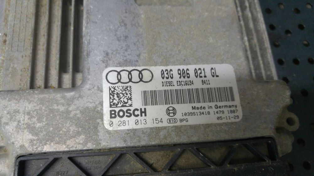 Ecu calculator motor 2.0 tdi audi a3 8p 03g906021gl 0281013154