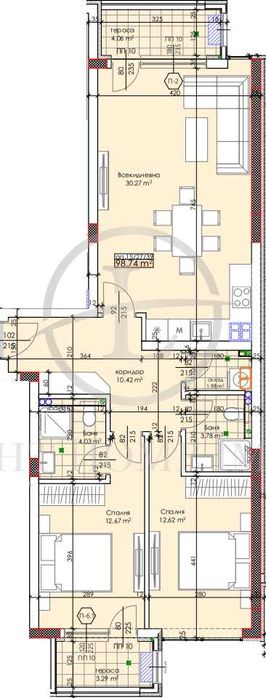 Реф. 2612 Тристаен с Гараж АКТ 14 / Тракия