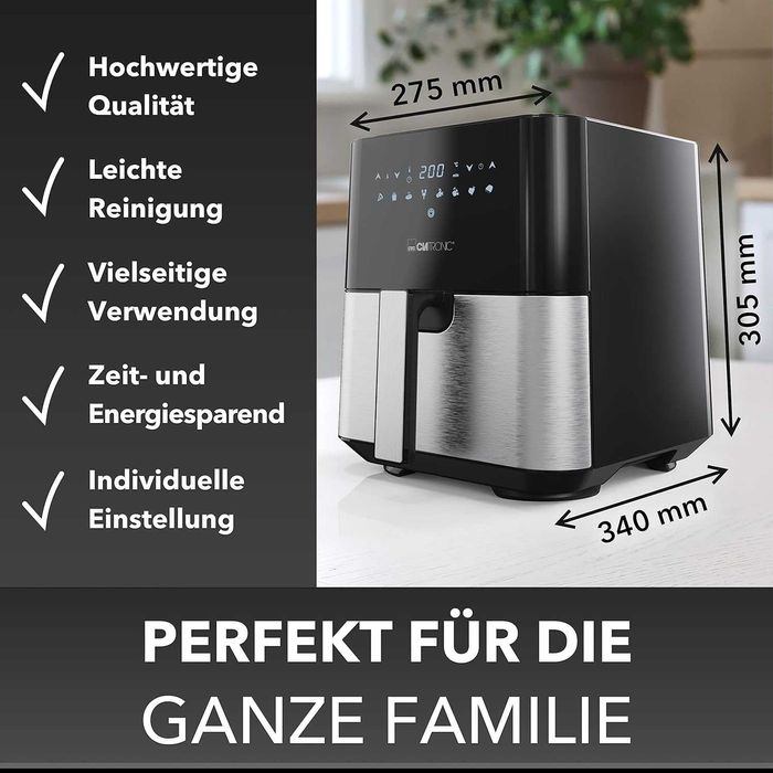 Фритюрник с горещ въздух Clatronic FR 3782 H капацитет 5л. Air fryer
