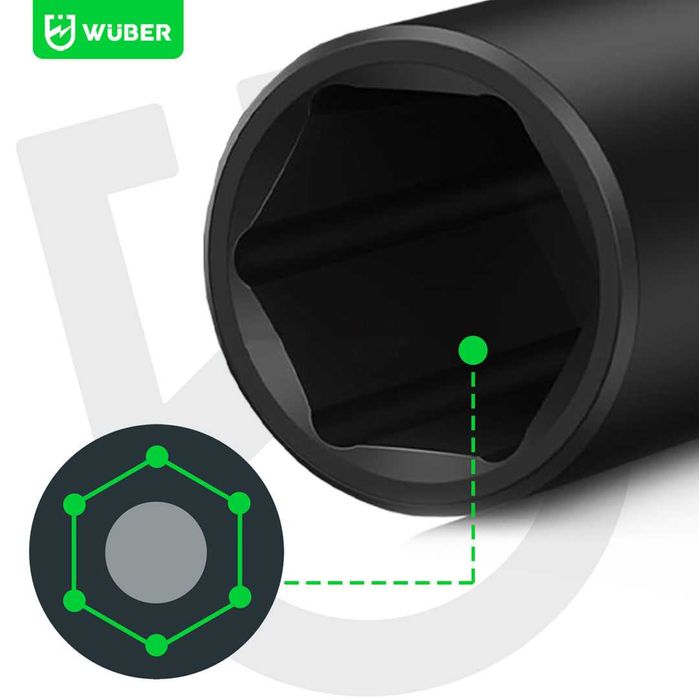 Set chei tubulare impact 1/2” Wuber, 16 piese