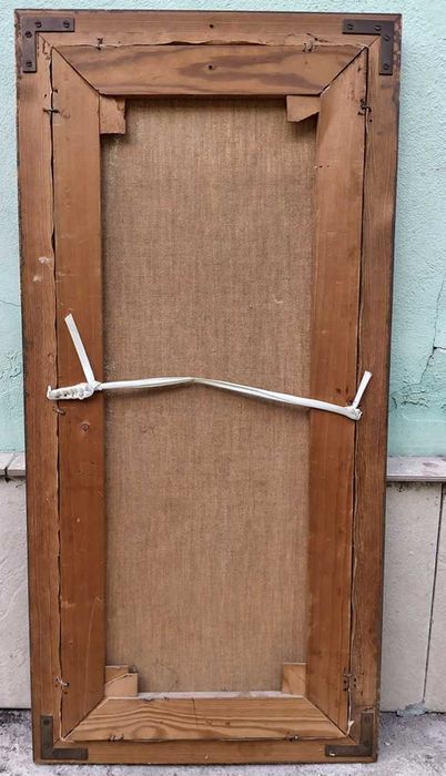 Tablou vechi - cioban cu oi si capre - semnat Callaert A