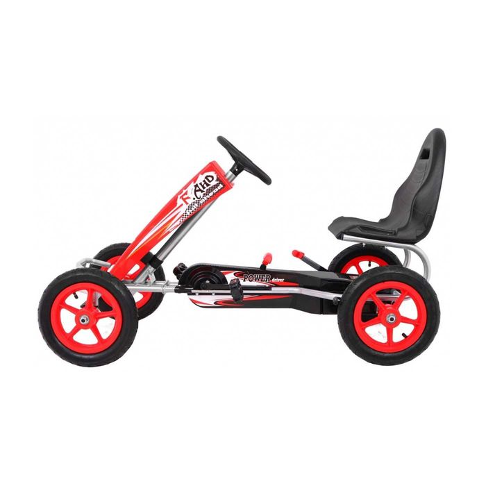 Kart cu pedale, Kinderauto F8-1, roti Gonflabile 10 inch RED