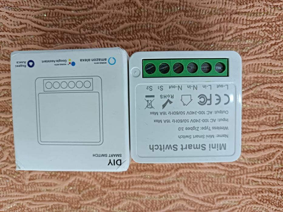 Умный выключатель реле Zigbee 3.0 (умный дом Яндекс Алиса)