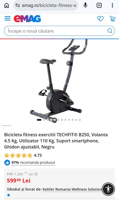 Bicicleta fitness magnetica