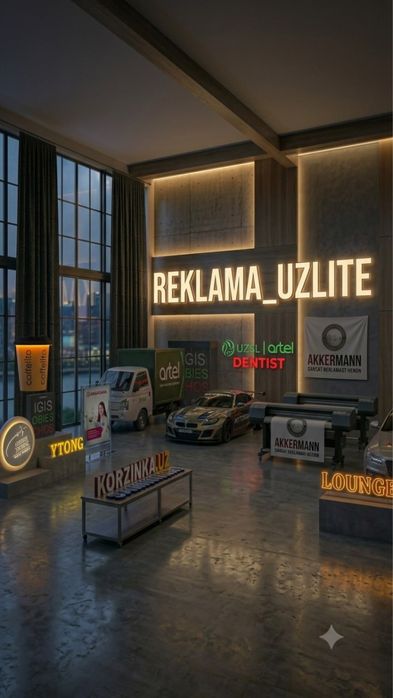 Tashqi Reklama:Bukvalar,banner barcha reklama. 1 kunda dizayn!(Aksiya)