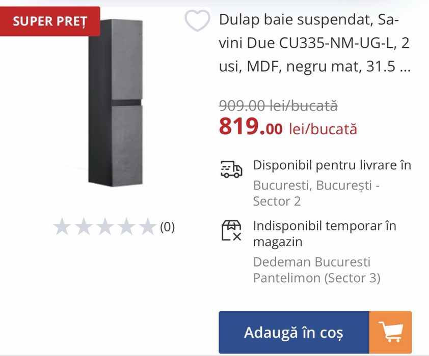 Dulap baie dedeman nou
