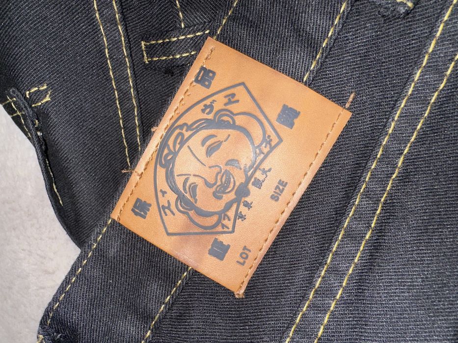 black Evisu jeans