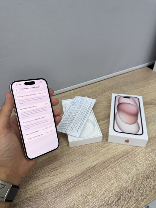 Iphone 15 128 гб 100% 3 цикл