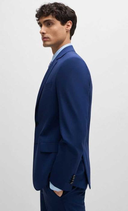 Sacou blazer slim 46 S de lux J. Lindeberg lana extrafina navy royal