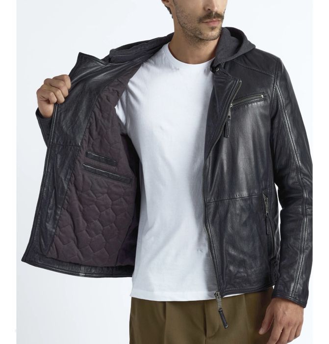 Maze Biker Leather Jacket ОРИГИНАЛНО мъжко яке естествена кожа - M-L