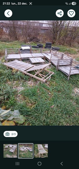 Set de gradina din bambus