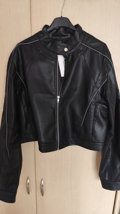 Кожено яке Cropp, тип мотористко