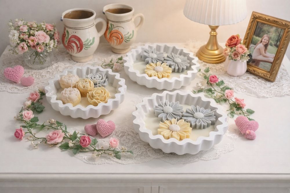 Vas ceramic cu lumanare