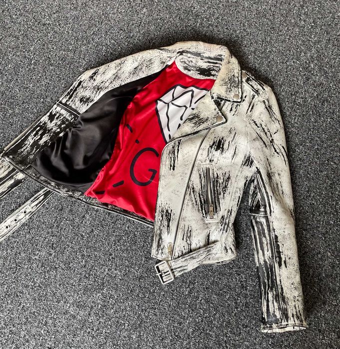 Естествена кожа яке Gucci