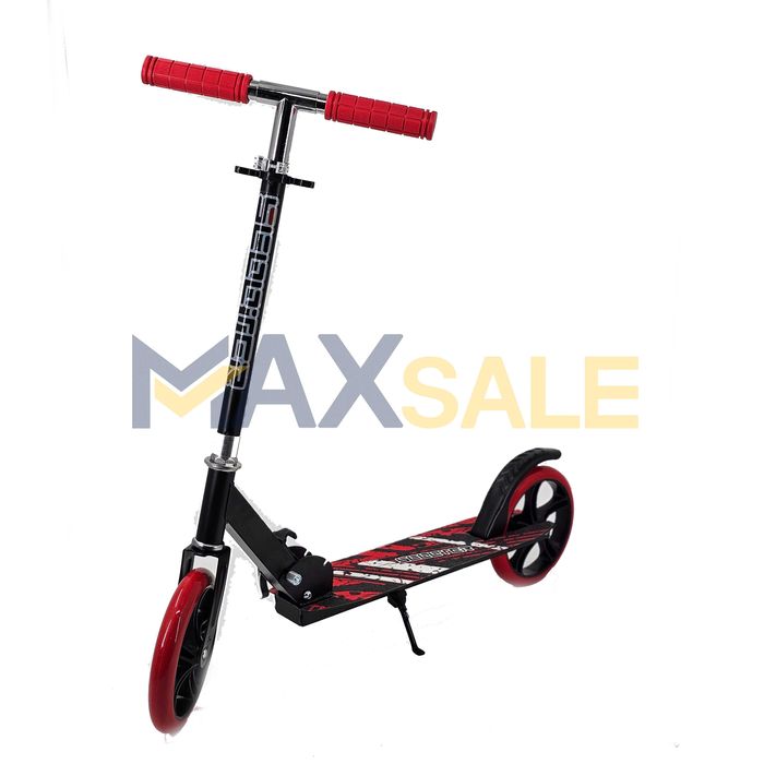 Детски scooter скутер тротинетка сгъваема черно червено алуминиева