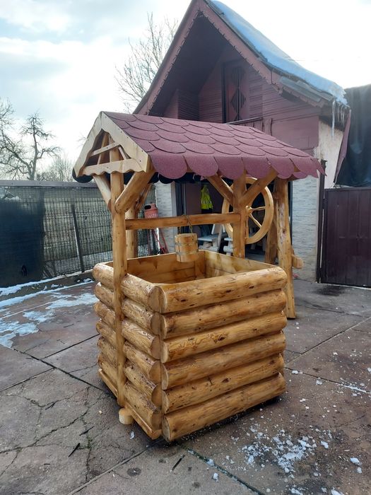 Mobilier rustic pentru gradina din lemn masiv