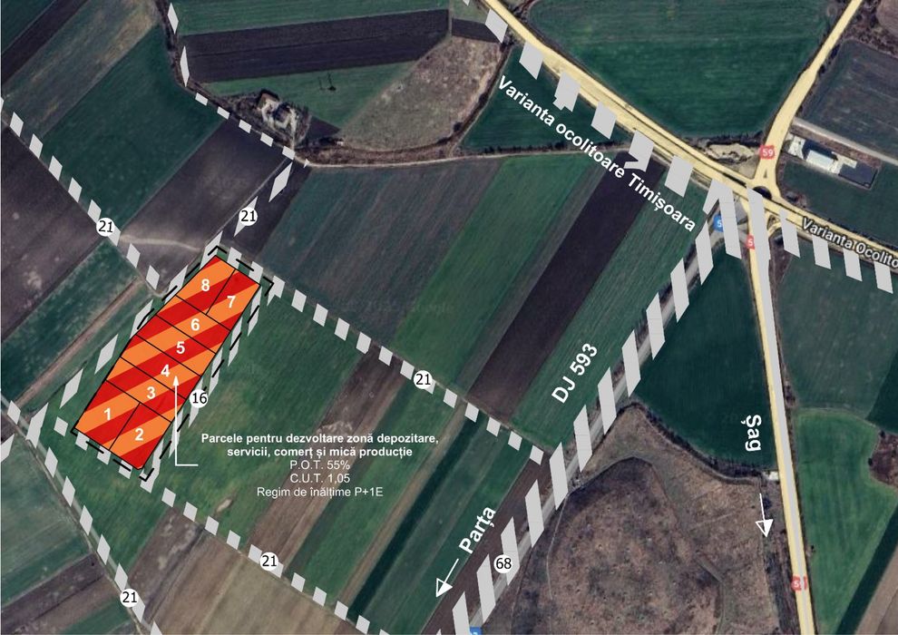 Parcele/PUZ intreg de vanzare - Sag - teren industrial