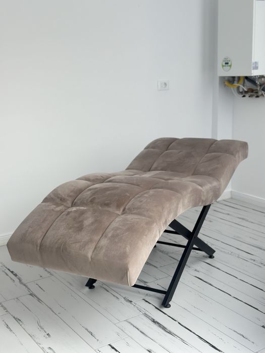 Pat cosmetic tapitat cu catifea culoare taupe