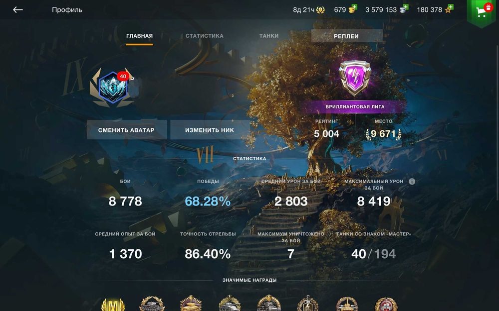 Продам аккаунт WOT BLITZ