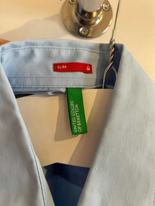 3 едноцветни ризи Benetton, Zara x 2 + раирано сако H&M